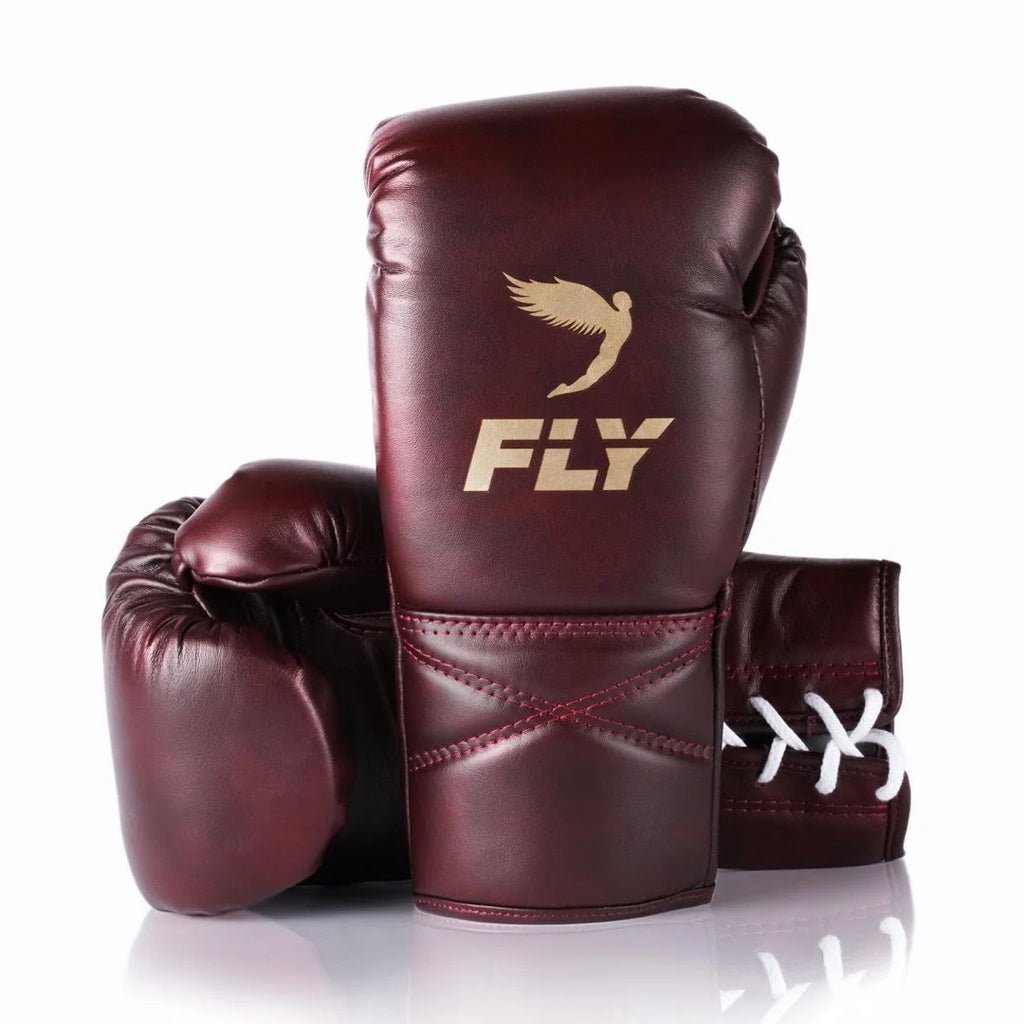 Fly Superlace Boxing Gloves - Burgundy