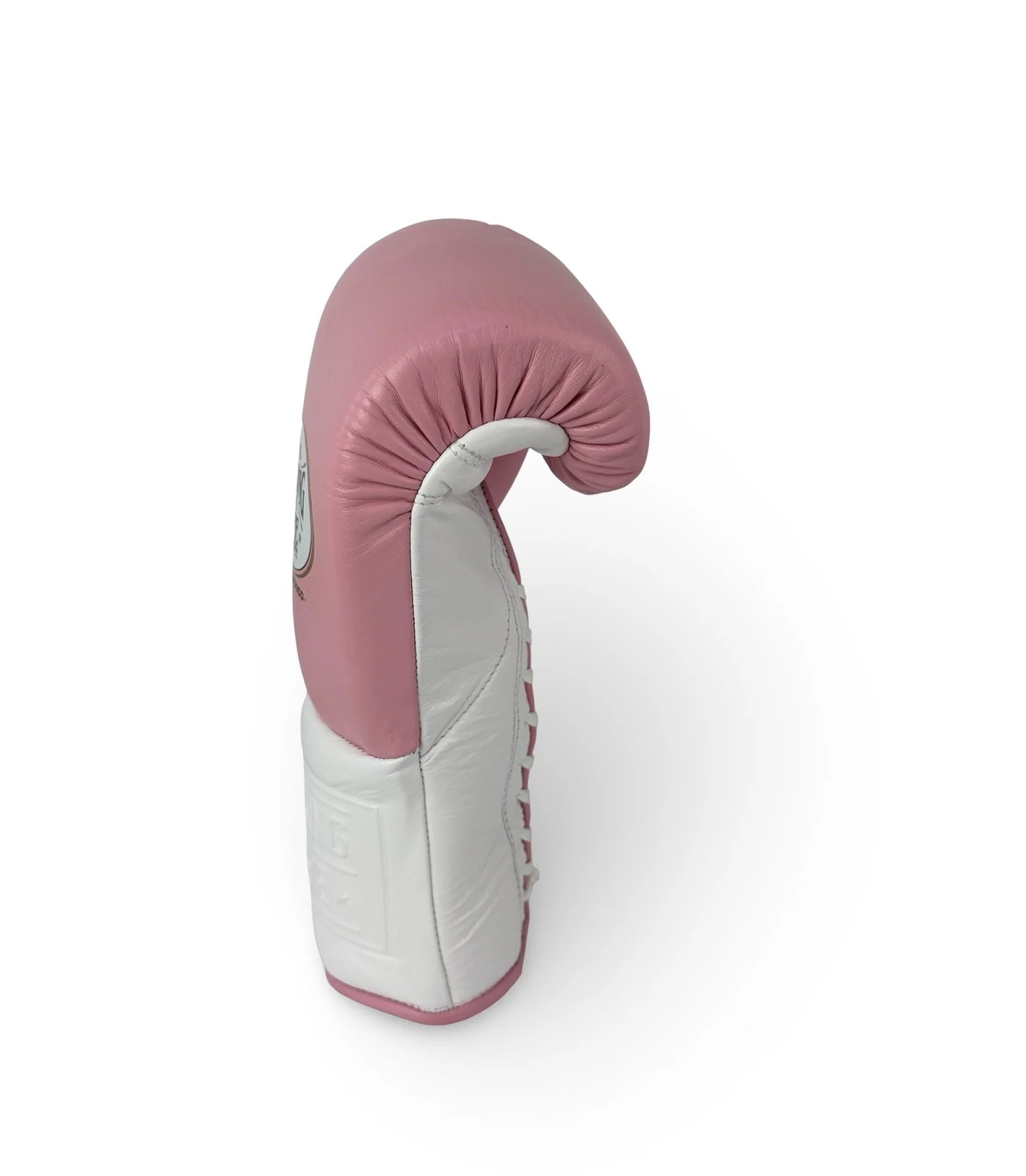 No Boxing No Life Sparring Training Premium leather Boxing Gloves - Pink/ White