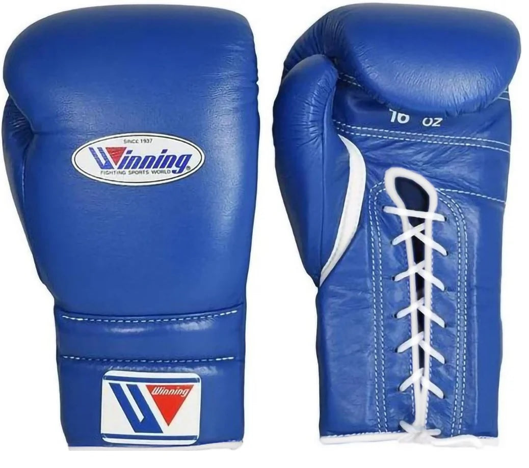 Winning Lace Up Pro Leather Boxing Gloves 6oz to 20oz